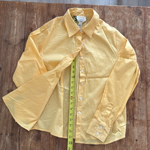 Talbots Women’s Stretch Boyfriend Collard Button Up Career Shirt Marigold 10 EUC - Picture 8 of 10